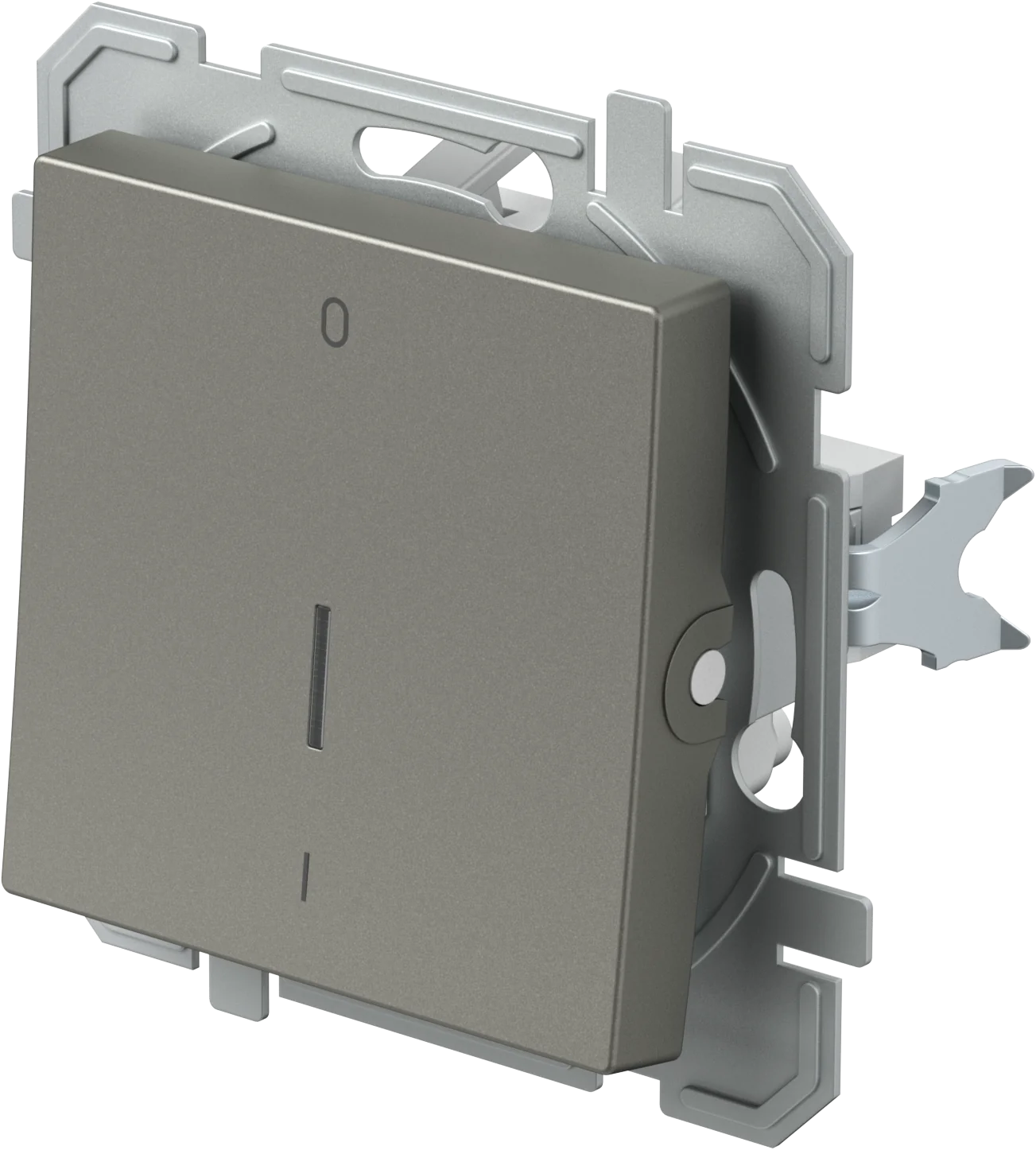 Stikalo Dvopolno TEM LOGIQ 16AX 250V~ – titan (simbol: stikalo na poteg)