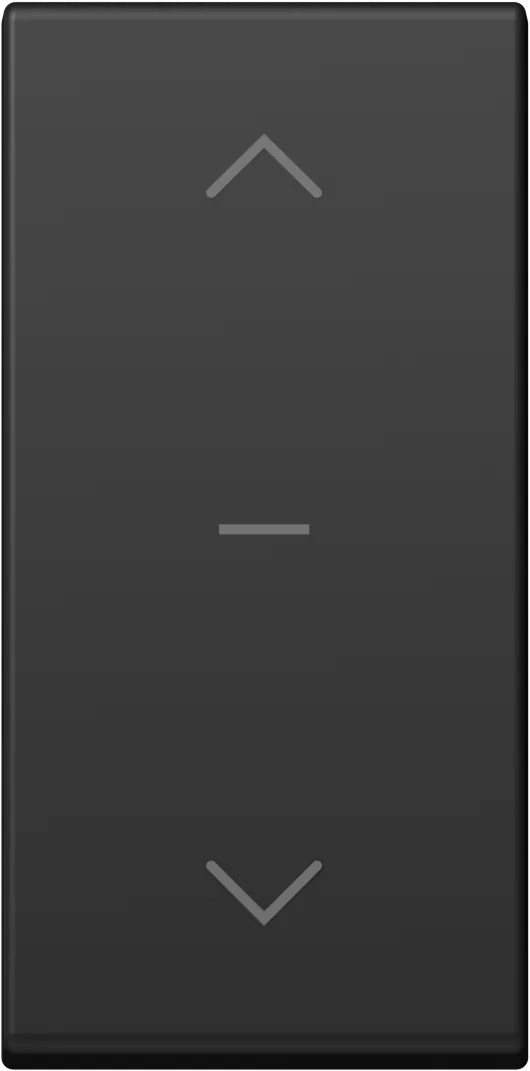 Tipka TEM MODUL 1M – črna mat (soft touch) (simbol: Gor-dol) - slika 2