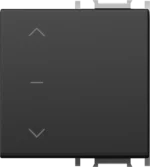 Tipka TEM MODUL 2M – črna mat (soft touch) (simbol: Gor-dol) – šifra TM12SBNT10-U