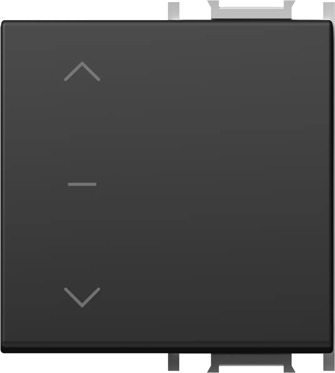 Tipka TEM MODUL 2M – črna mat (soft touch) (simbol: Gor-dol) - slika 2