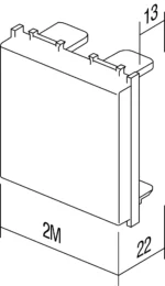 Polnilo TEM MODUL 2M – srebrna mat (elox) – šifra TM22ES-P