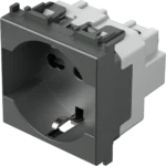 Vtičnica Schuko/Ita P17/11+Ks TEM MODUL 16A 250V~ 2M – antracit – šifra VM31AT-U