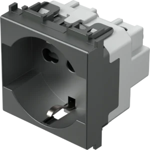 Vtičnica Schuko/Ita P17/11+Ks TEM MODUL 16A 250V~ 2M – antracit – šifra VM31AT-U