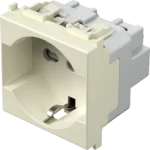 Vtičnica Schuko/Ita P17/11+Ks TEM MODUL 16A 250V~ 2M – bež sijaj – šifra VM31IW-U