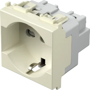 Vtičnica Schuko/Ita P17/11+Ks TEM MODUL 16A 250V~ 2M – bež sijaj – šifra VM31IW-U