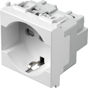 Vtičnica Schuko/Ita P17/11+Ks TEM MODUL 16A 250V~ 2M – bela mat – šifra VM31MW-U