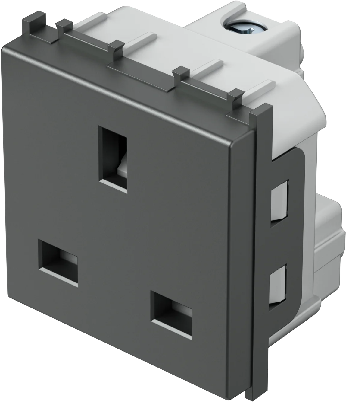Vtičnica Britanska Bs 1363-2+Ks TEM MODUL 13A 250V~ 2M – antracit – šifra VM52AT-U