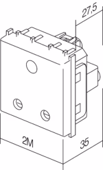 Vtičnica Britanska Bs 1363-2+Ks TEM MODUL 13A 250V~ 2M – bež sijaj – šifra VM52IW-U