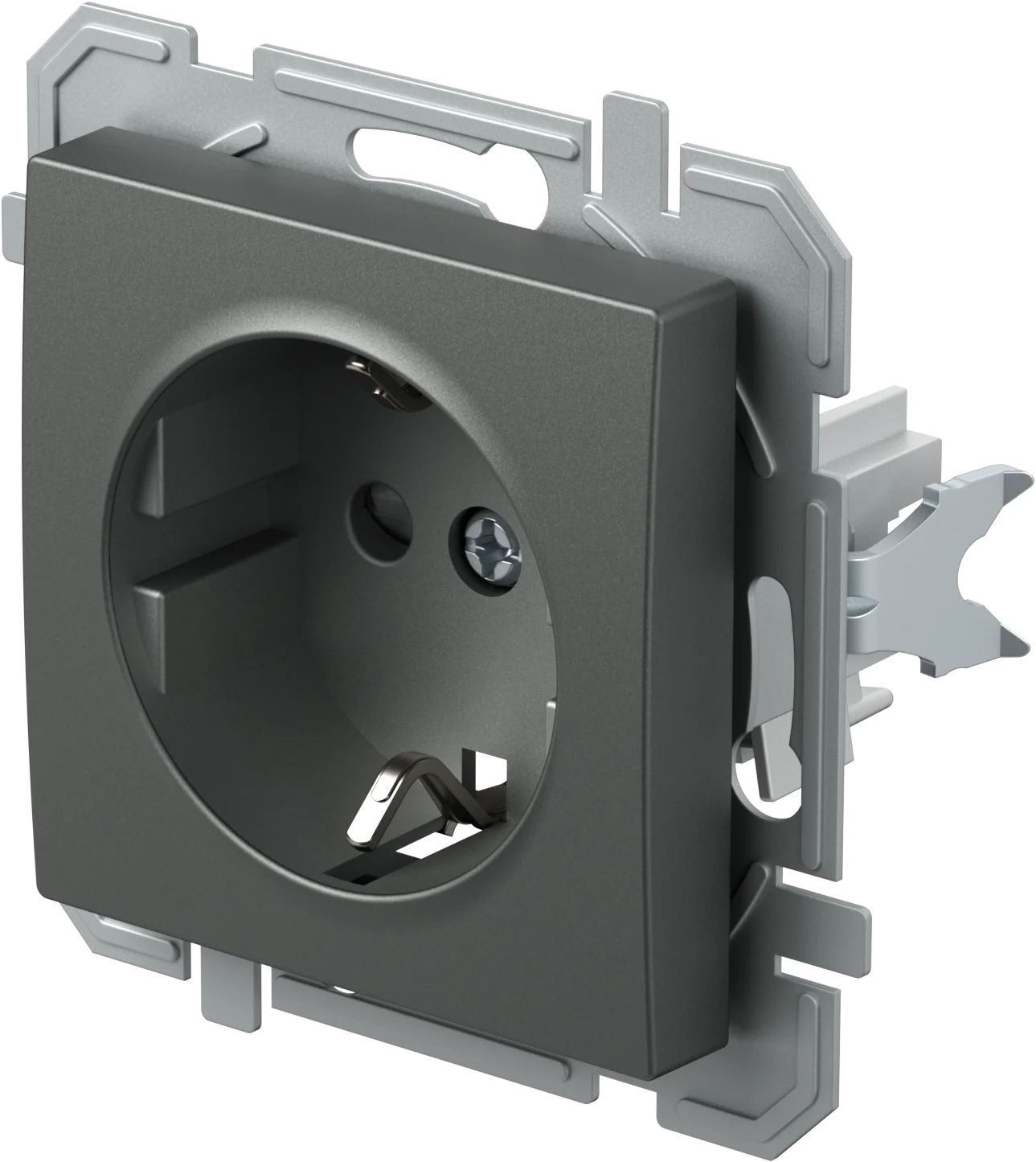 Vtičnica Schuko TEM LOGIQ 16A 250V~ – antracit