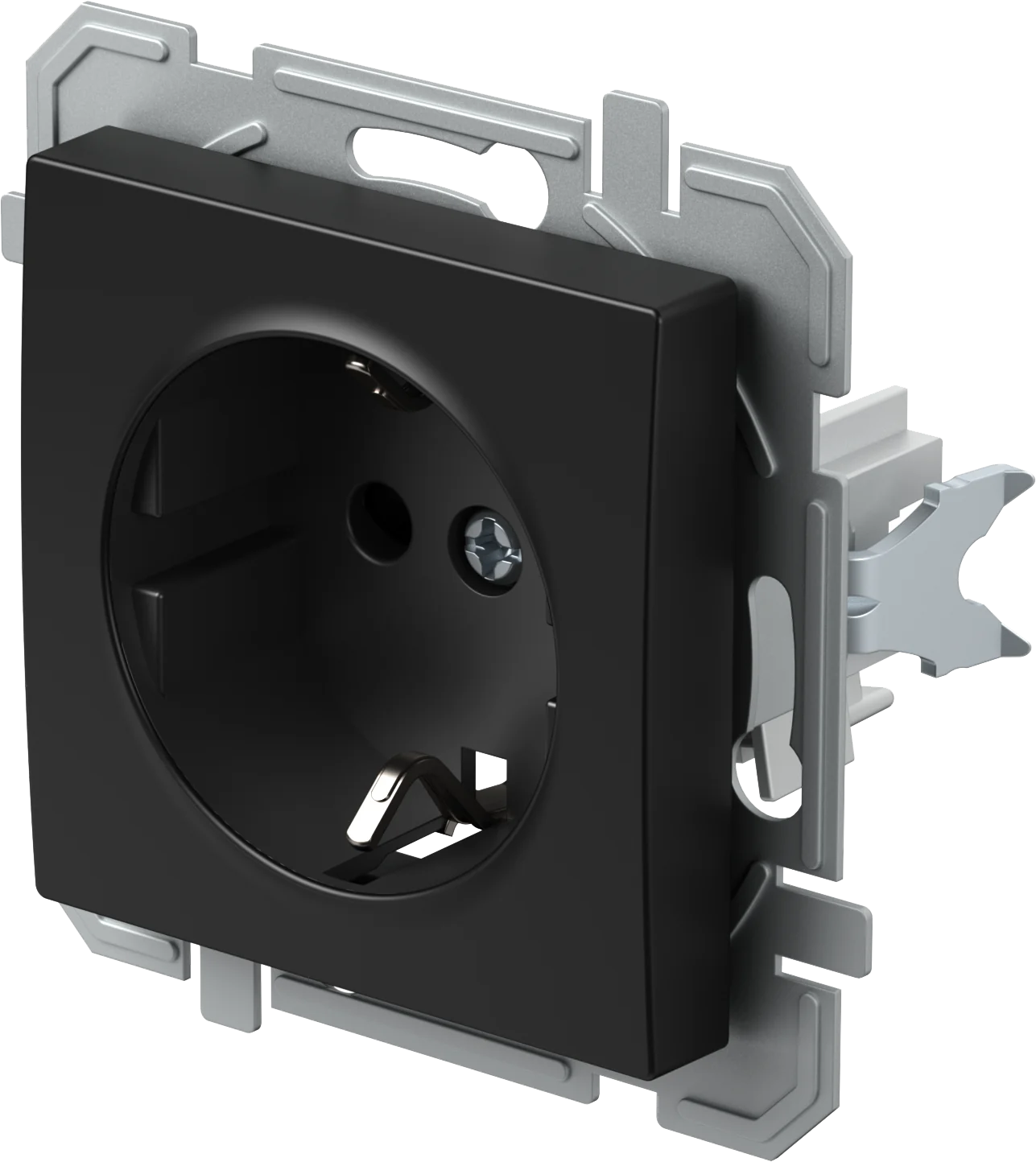 Vtičnica Schuko TEM LOGIQ 16A 250V~ – črna