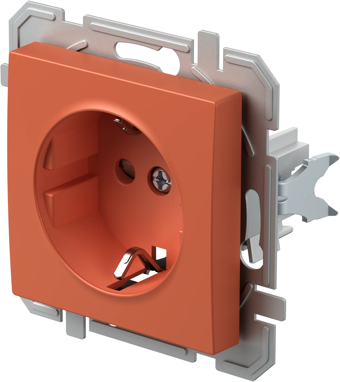 Vtičnica Schuko TEM LOGIQ 16A 250V~ – oranžna – šifra VQ10ORXO-U