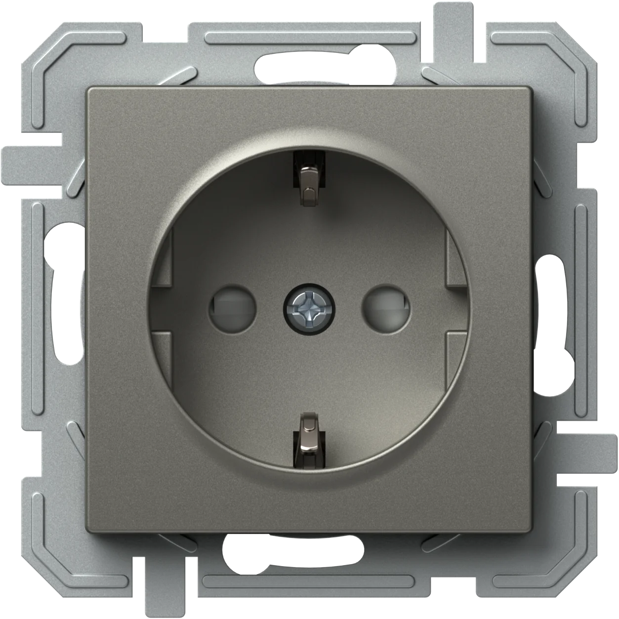 Vtičnica Schuko TEM LOGIQ 16A 250V~ – titan - slika 2