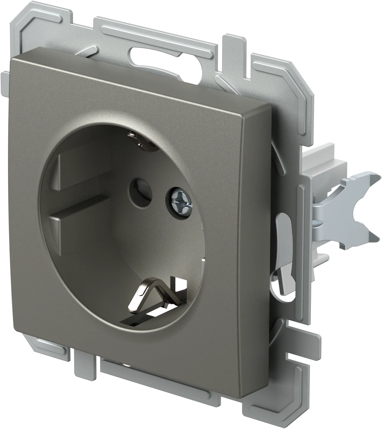 Vtičnica Schuko TEM LOGIQ 16A 250V~ – titan